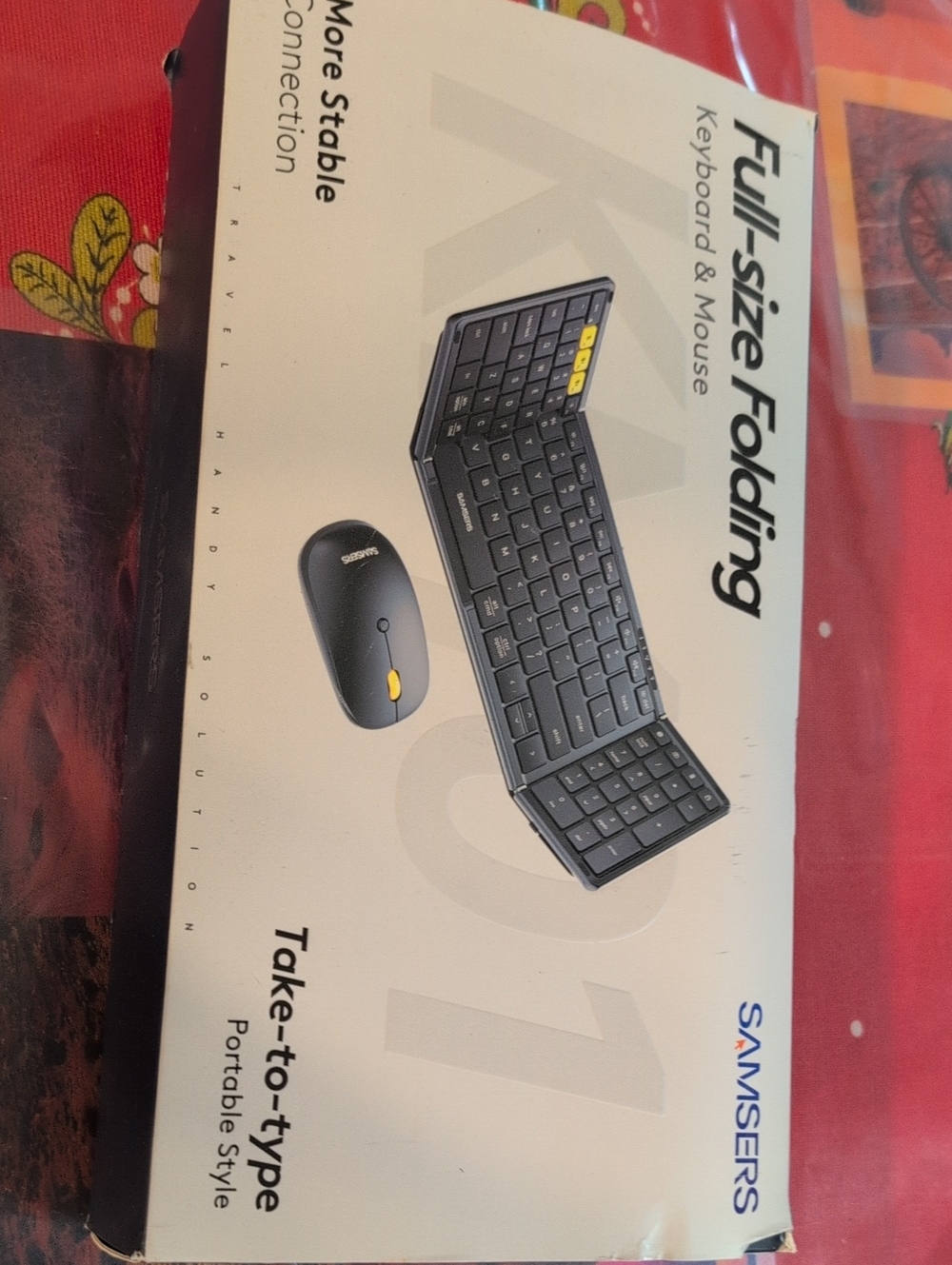 Full-Size Folding Keyboard & Mouse - Black